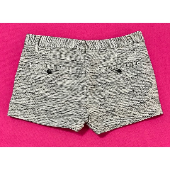 FOSSIL Black White Textured Mini Shorts - Picture 3 of 5